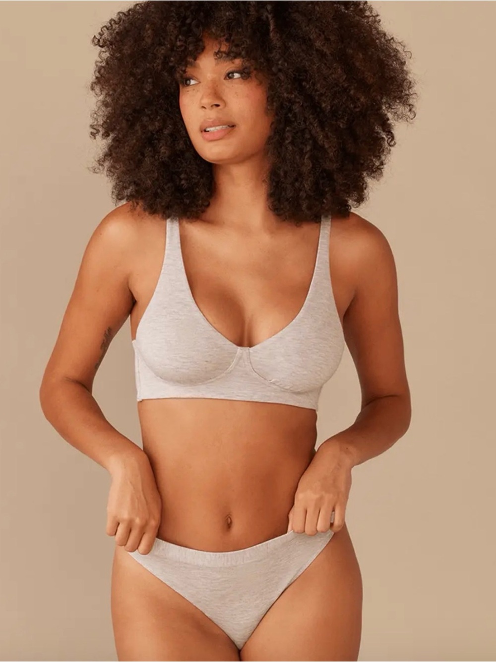 MeUndies Ultramodal Feel Free Long Line Soft Cup Bralette - Heather Gray